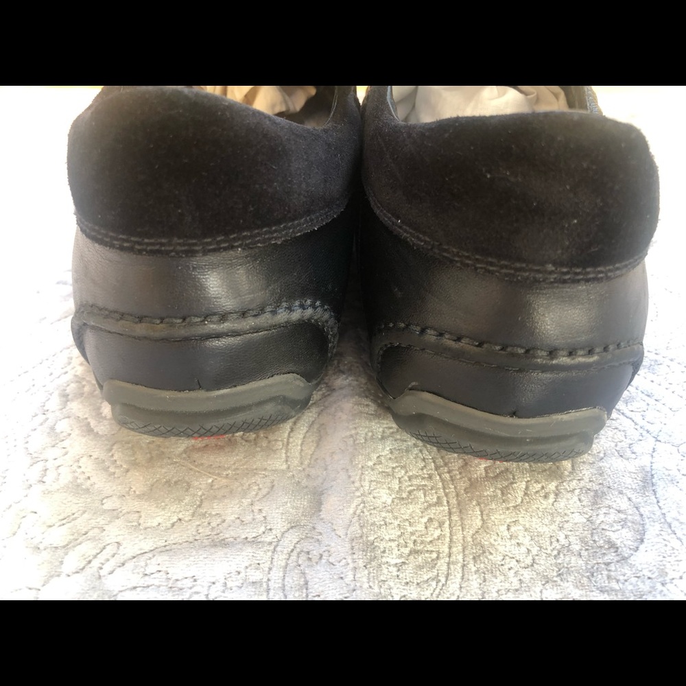 Black leather/suede Prada sneakers - Picture 5 of 8